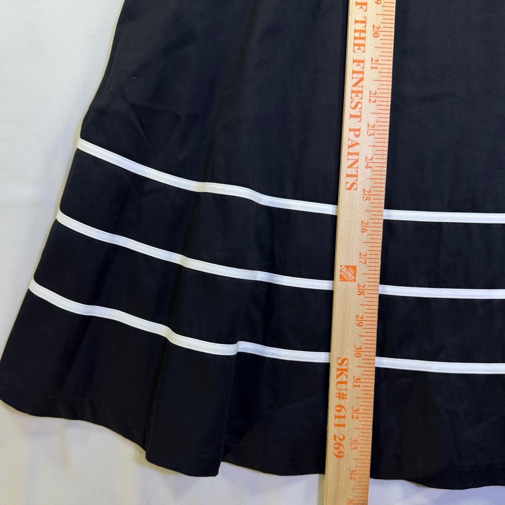 White House Black Market Strapless Black White Striped Fit Flare Dress Size 8‎ - Picture 10 of 10